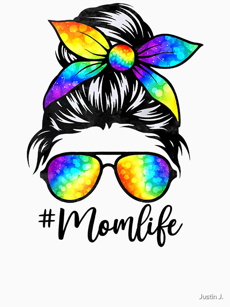 Mom Life Rainbow #MOMLIFE T-Shirts, Hoodie, Sweatshirt