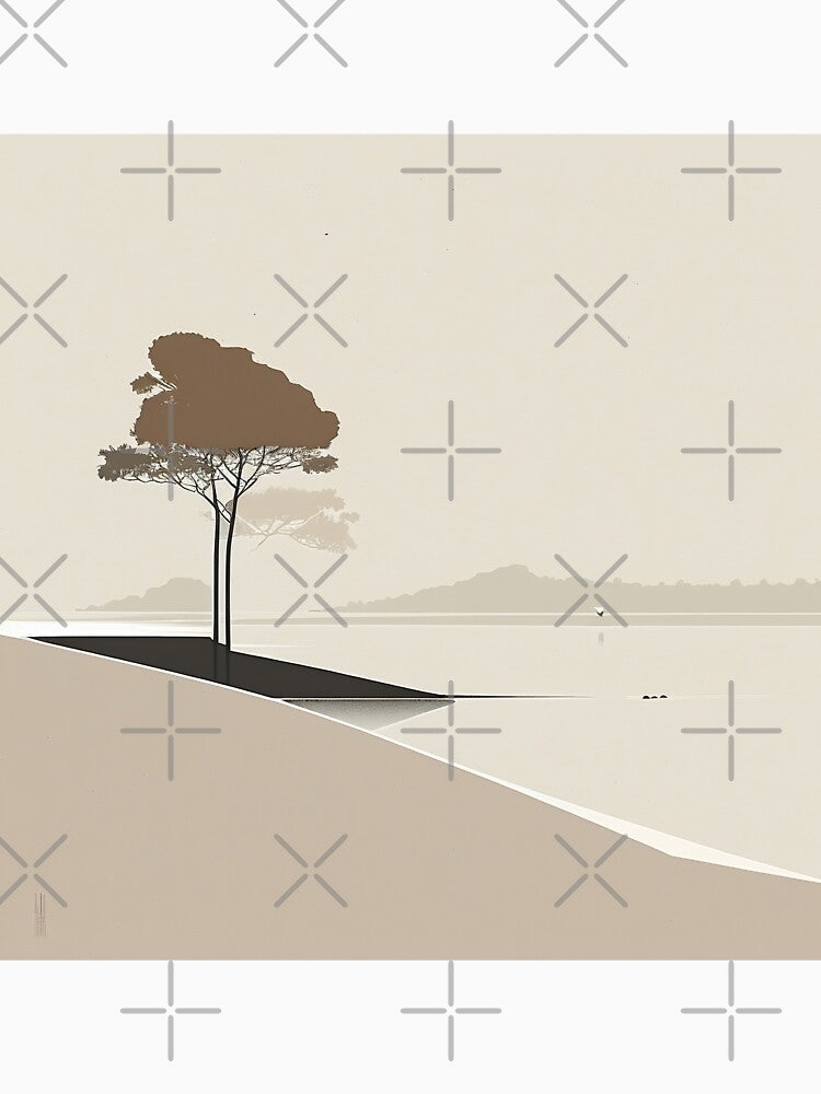 Minimalist landscape digital abstract art design by Feluceo T-Shirts, Hoodie, Sweatshirt | BlankRebels.com (Image 3)