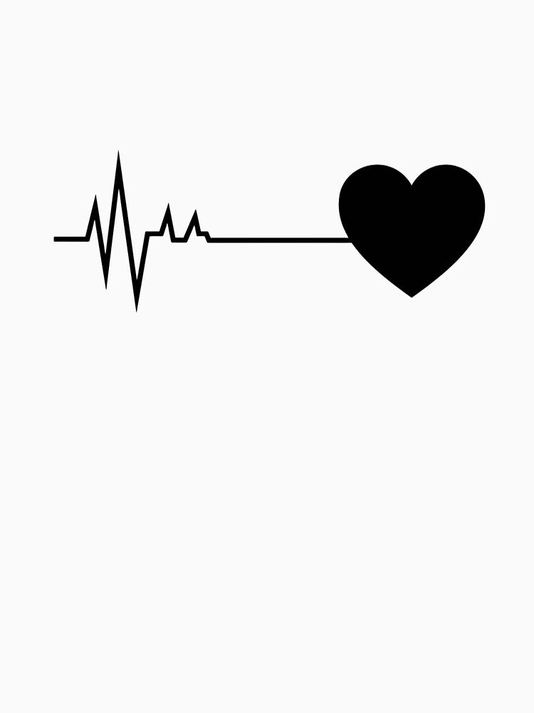 Heartbeat Love Line Minimal Heart Art by The_CreativeStudio T-Shirts, Hoodie, Sweatshirt | BlankRebels.com (Image 3)