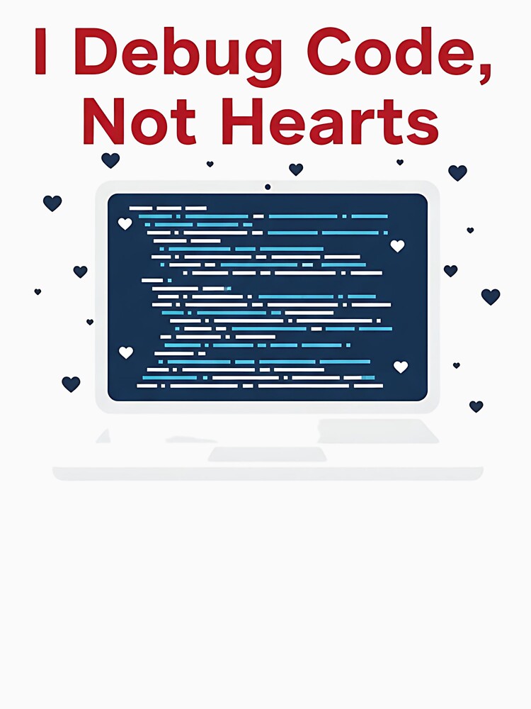 I Debug Code Not Hearts Software Developer Valentine Design by Muzgle T-Shirts, Hoodie, Sweatshirt (Image 3)