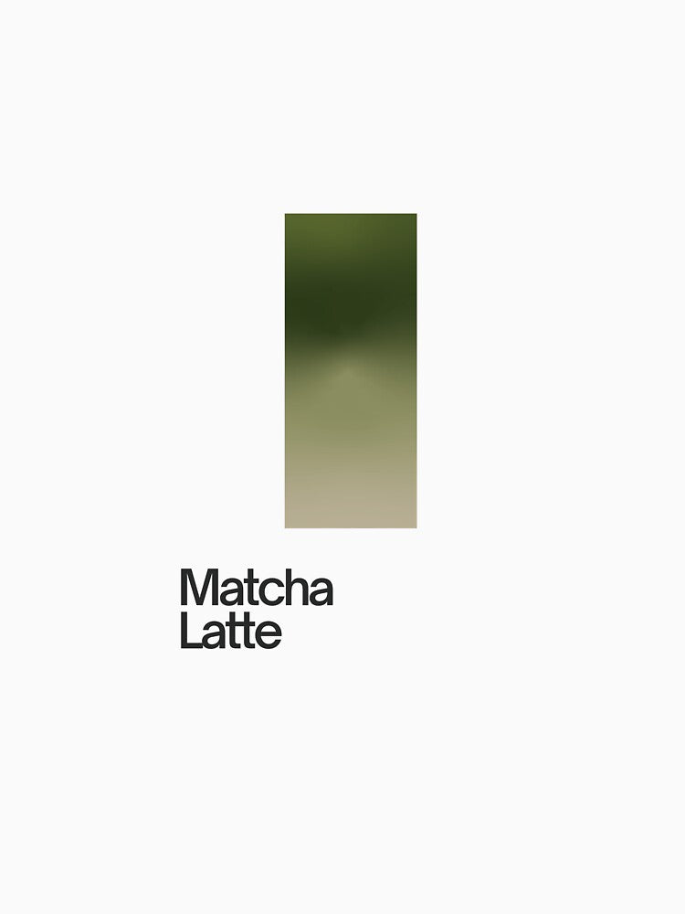 Matcha Latte Minimalist Coffee Art Print – Modern Gradient Wall Decor by redratdesigns T-Shirts, Hoodie, Sweatshirt (Image 3)