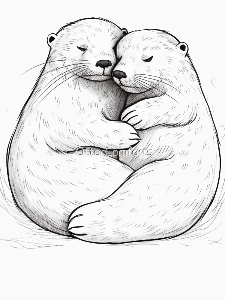 Otter Couple cuddle by OtterComforts T-Shirts, Hoodie, Sweatshirt | BlankRebels.com (Image 3)