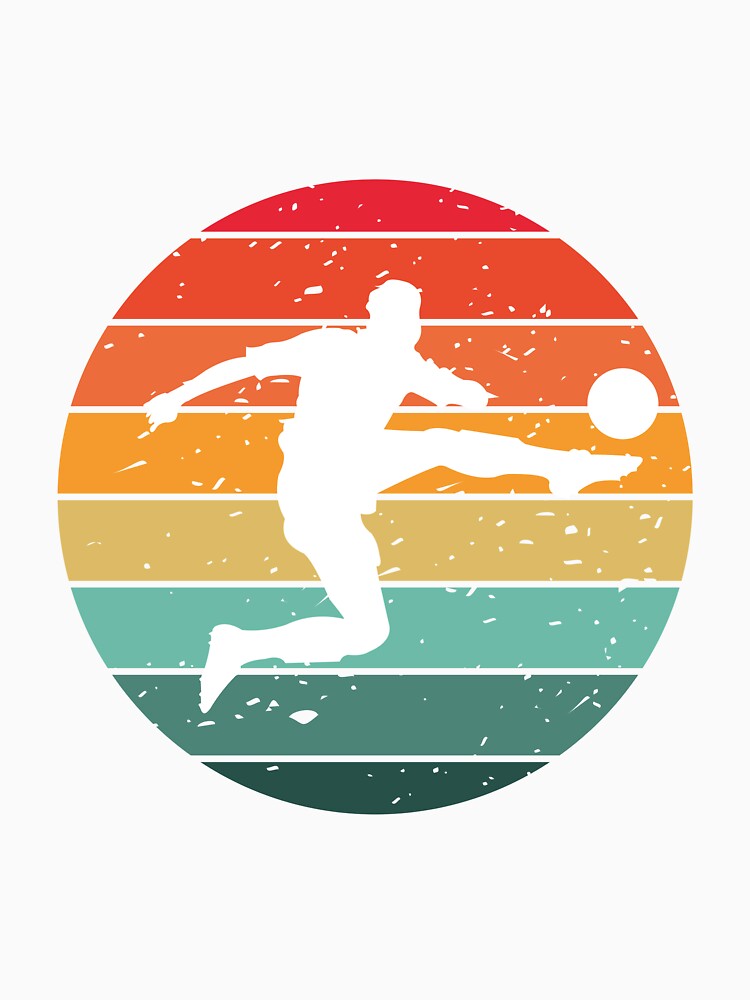 Retro Soccer Player Silhouette Vintage Football Design by HappyStencil