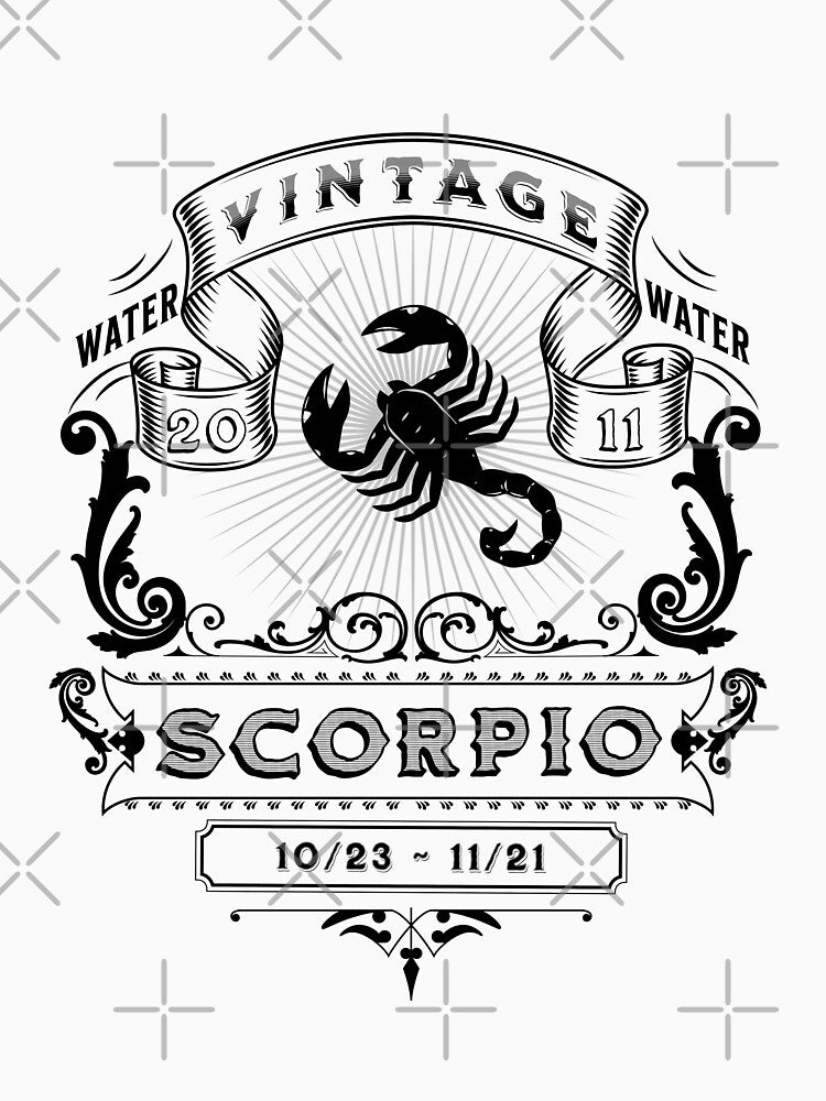 The Zodiac Sign of Scorpio Black and White 2011 by rhombusOnion T-Shirts, Hoodie, Sweatshirt | BlankRebels.com (Image 3)