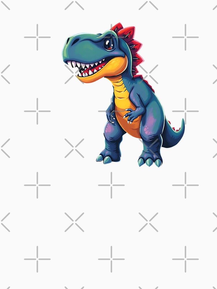Colorful Cartoon Dinosaur design by VibeTCreations T-Shirts, Hoodie, Sweatshirt | BlankRebels.com (Image 3)