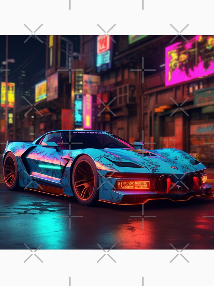 Cyberpunk Corvette 2 by santhiWalken T-Shirts, Hoodie, Sweatshirt | BlankRebels.com (Image 3)