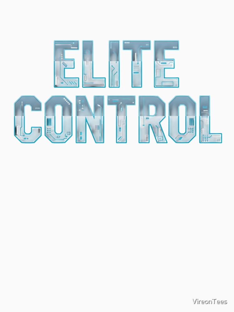 Elite Control – Competitive Gamer Typography Design by VireonTees
