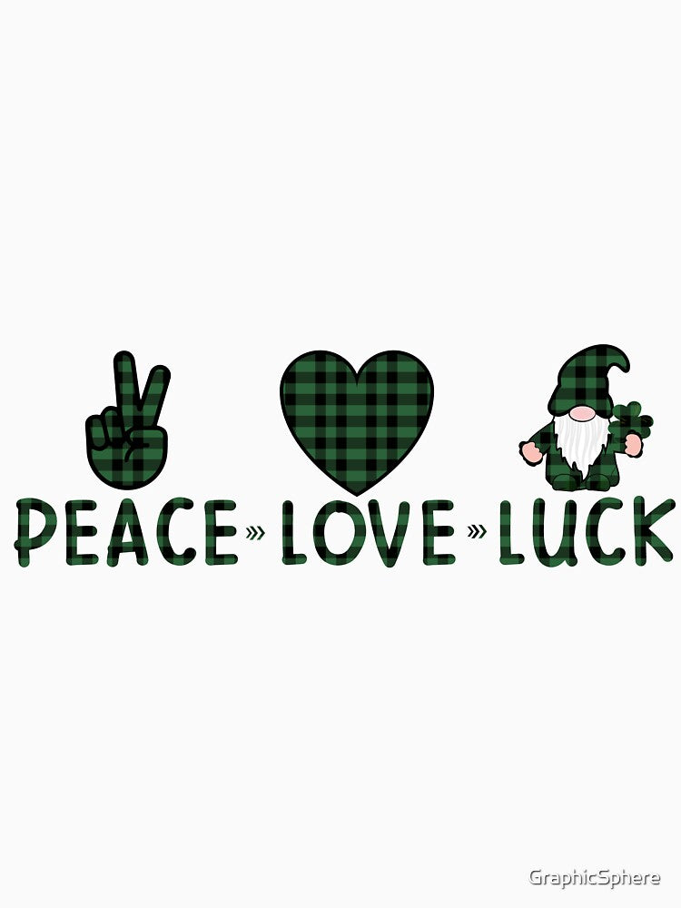 St Patrick's Day  Peace love luck by GraphicSphere T-Shirts, Hoodie, Sweatshirt | BlankRebels.com (Image 3)