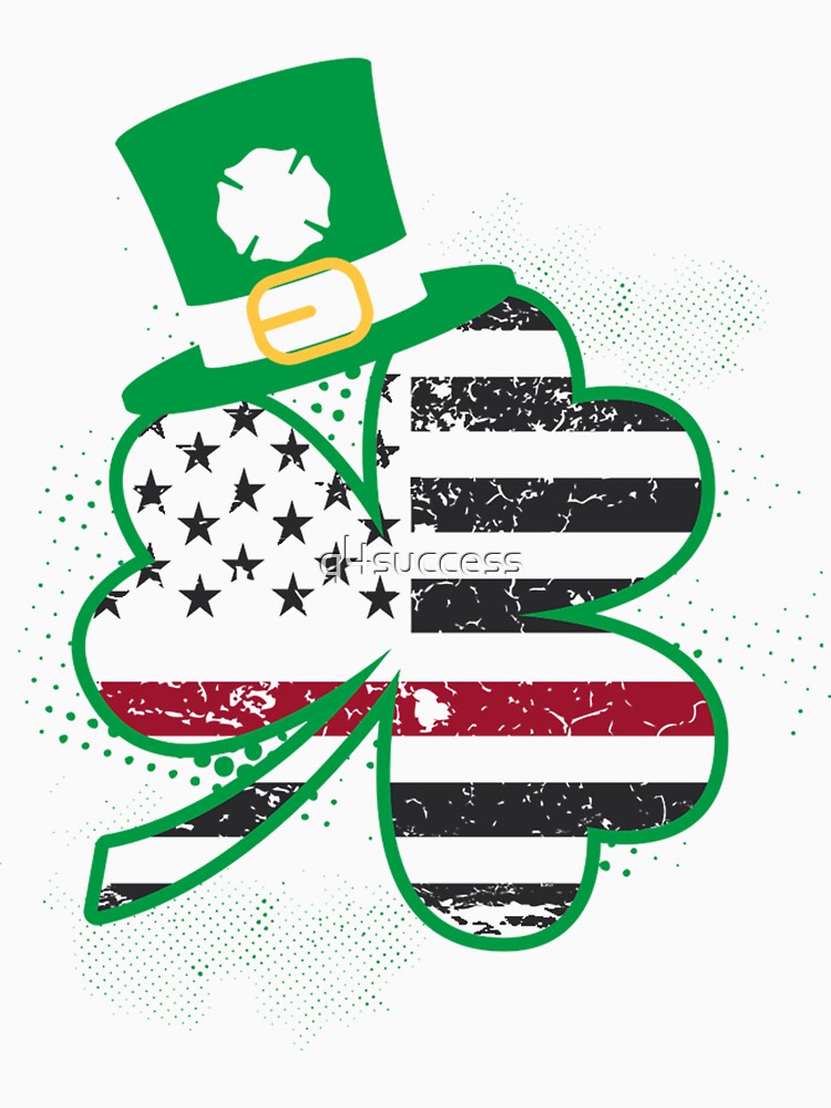 Firefighter Irish Clover Men Women White St. Patrick's Day T-Shirts by q4success Hoodie, Sweatshirt (Image 3)