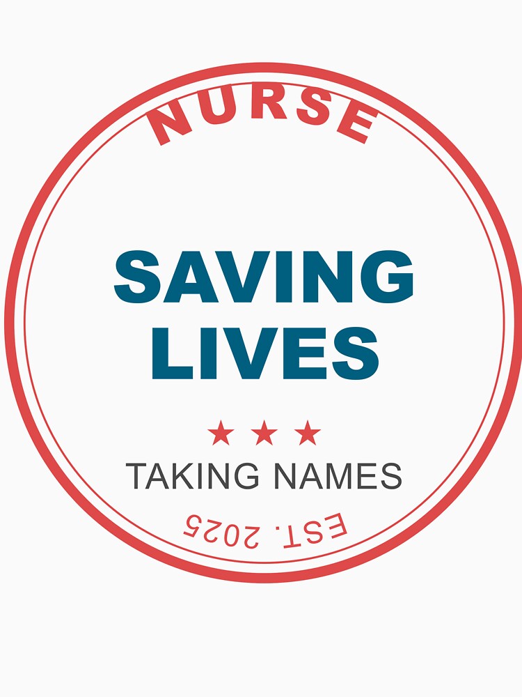 Nurse Badge Vintage Design Saving Lives by markify T-Shirts, Hoodie, Sweatshirt | BlankRebels.com (Image 3)