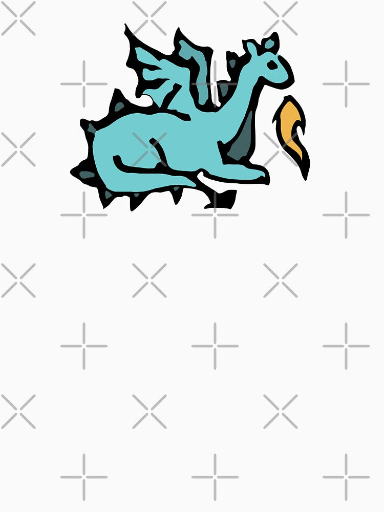 Cute Little Dragon With Fire (Blue) by bassoongirl123 T-Shirts, Hoodie, Sweatshirt | BlankRebels.com (Image 3)