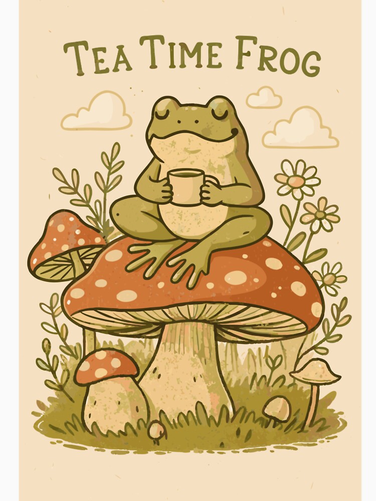 Tea Time Frog Cottagecore Aesthetic by Niche Nook Emporium T-Shirts, Hoodie, Sweatshirt | BlankRebels.com (Image 2)