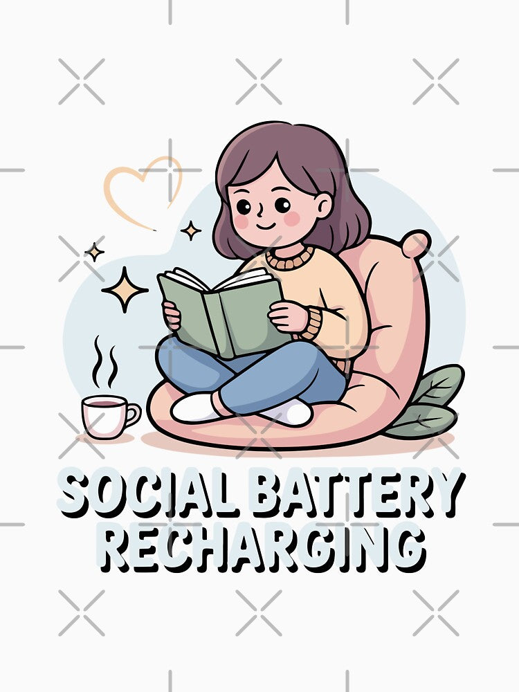 Social Battery Recharging | Introvert's Self-Care Club by Pluto ⭐️ T-Shirts, Hoodie, Sweatshirt | BlankRebels.com (Image 3)