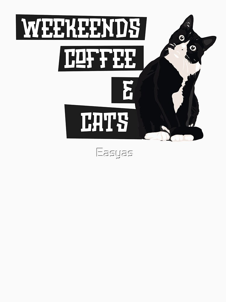 Weekends Coffee Cats Black Cat Coffee T-Shirts, Hoodie, Sweatshirt