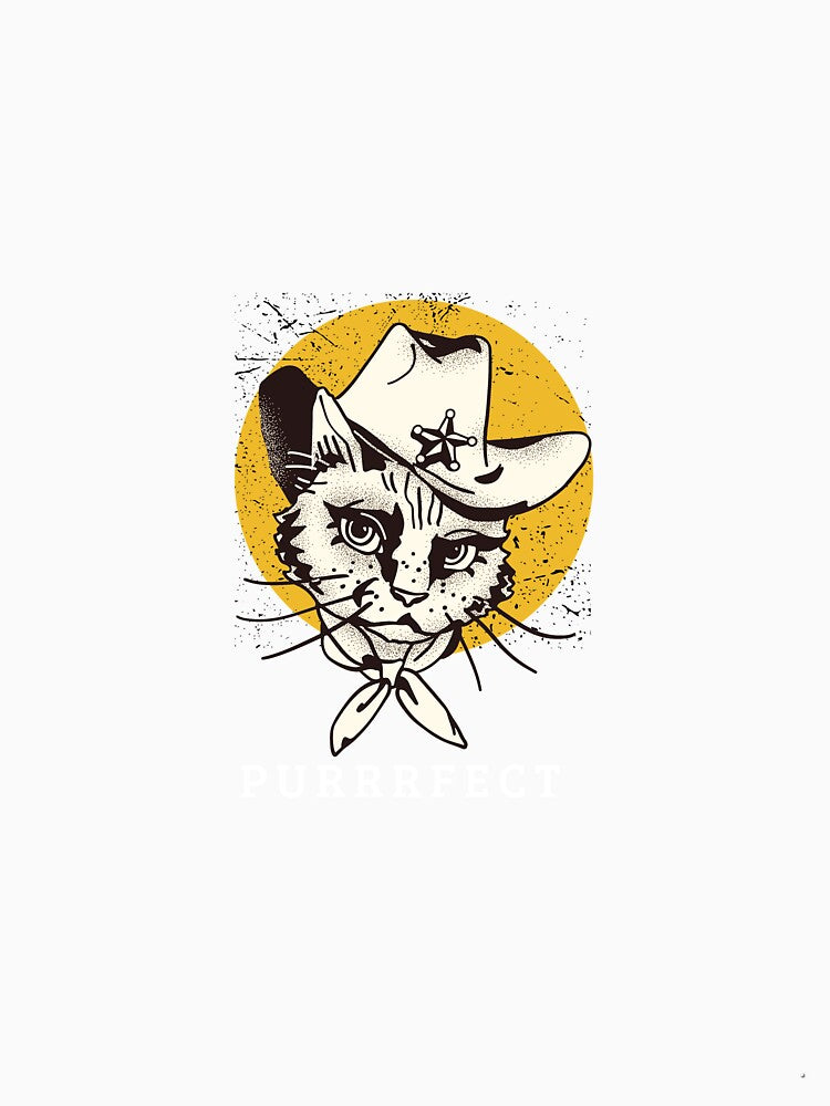 Cowboy Cat Sheriff – Vintage Western Purrfect by معكوسة. T-Shirts, Hoodie, Sweatshirt | BlankRebels.com (Image 3)