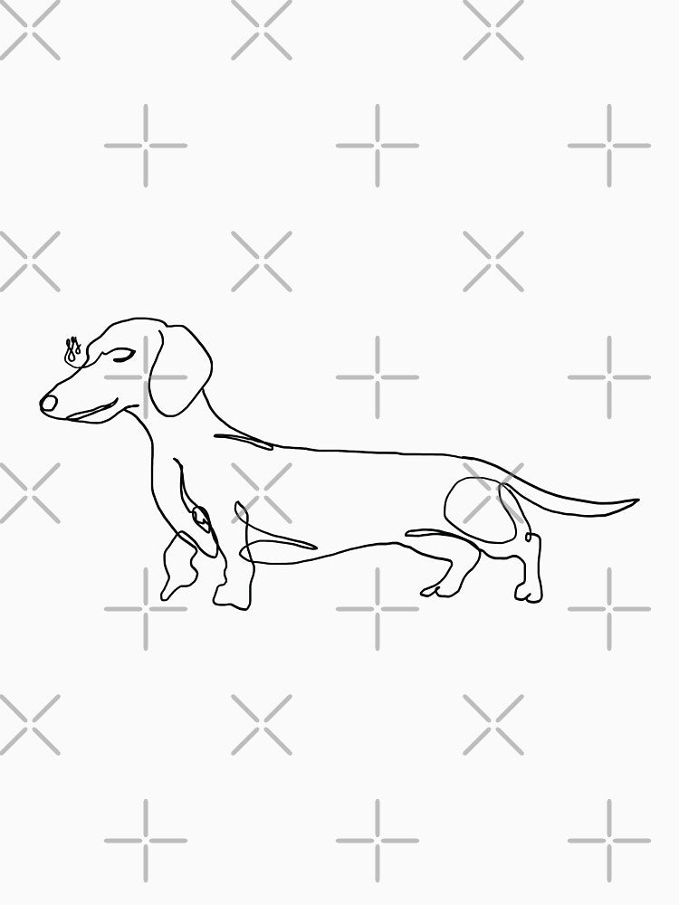 One Line Dachshund by SaraGoldArt T-Shirts, Hoodie, Sweatshirt | BlankRebels.com (Image 3)