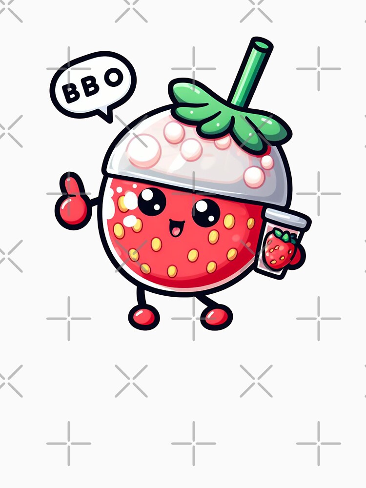 strawberry disguised as a bubble tea milk tea by SaraDatCool T-Shirts, Hoodie, Sweatshirt | BlankRebels.com (Image 3)