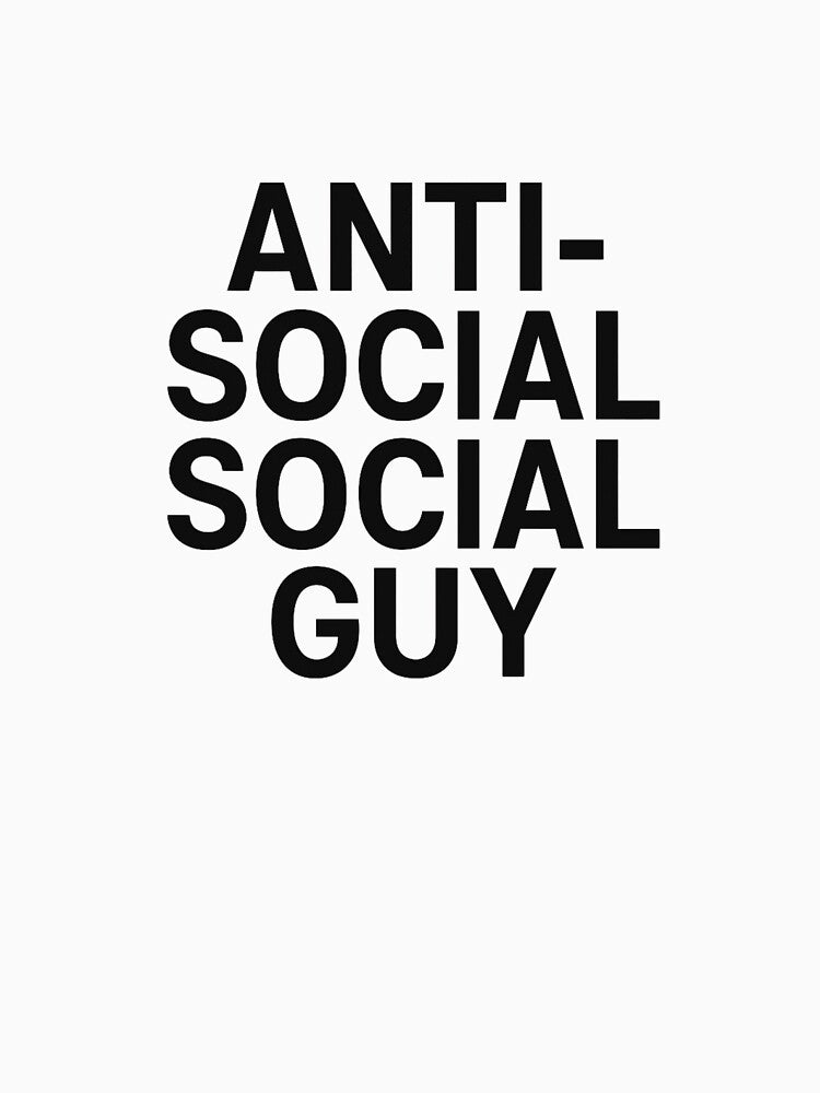 Anti-Social Social Guy – Funny Minimalist Introvert Shirt by Radgraphic Hoodie, Sweatshirt | BlankRebels.com (Image 3)