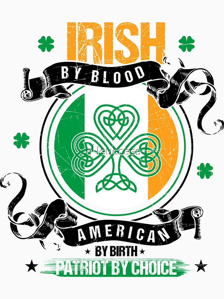Irish By Blood St. Patrick's Day Tee Gift Idea by q4success Hoodie, Sweatshirt | BlankRebels.com (Image 3)