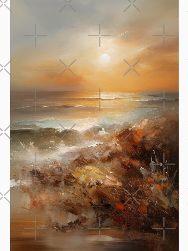 Sunset Watercolor Wall Art by pauloss T-Shirts, Hoodie, Sweatshirt | BlankRebels.com (Image 3)