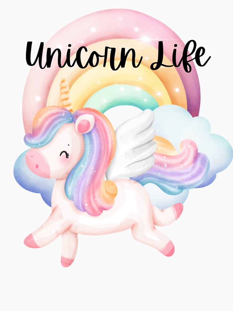 Unicorn Life – Cute and Magical Unicorn Illustration by Cuddle Cloud Creations T-Shirts, Hoodie, Sweatshirt (Image 2)