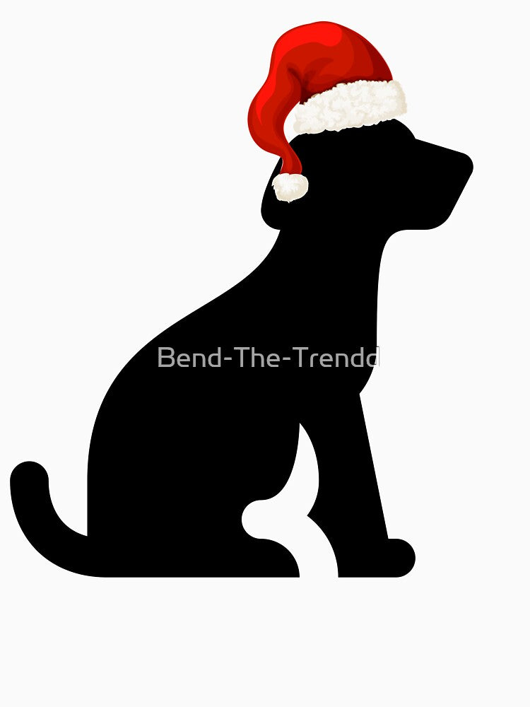 Black Dog In A Christmas Hat by Bend-The-Trendd T-Shirts, Hoodie, Sweatshirt | BlankRebels.com (Image 3)