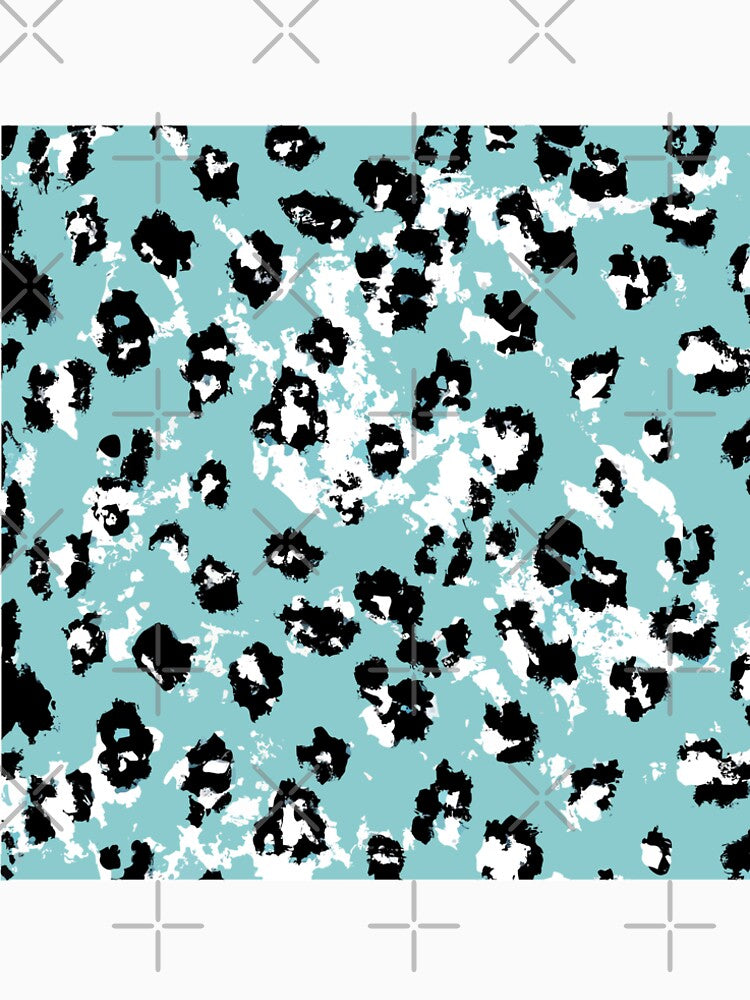 Pale Blue / Turquoise Leopard Pattern by SamJanner T-Shirts, Hoodie, Sweatshirt | BlankRebels.com (Image 2)