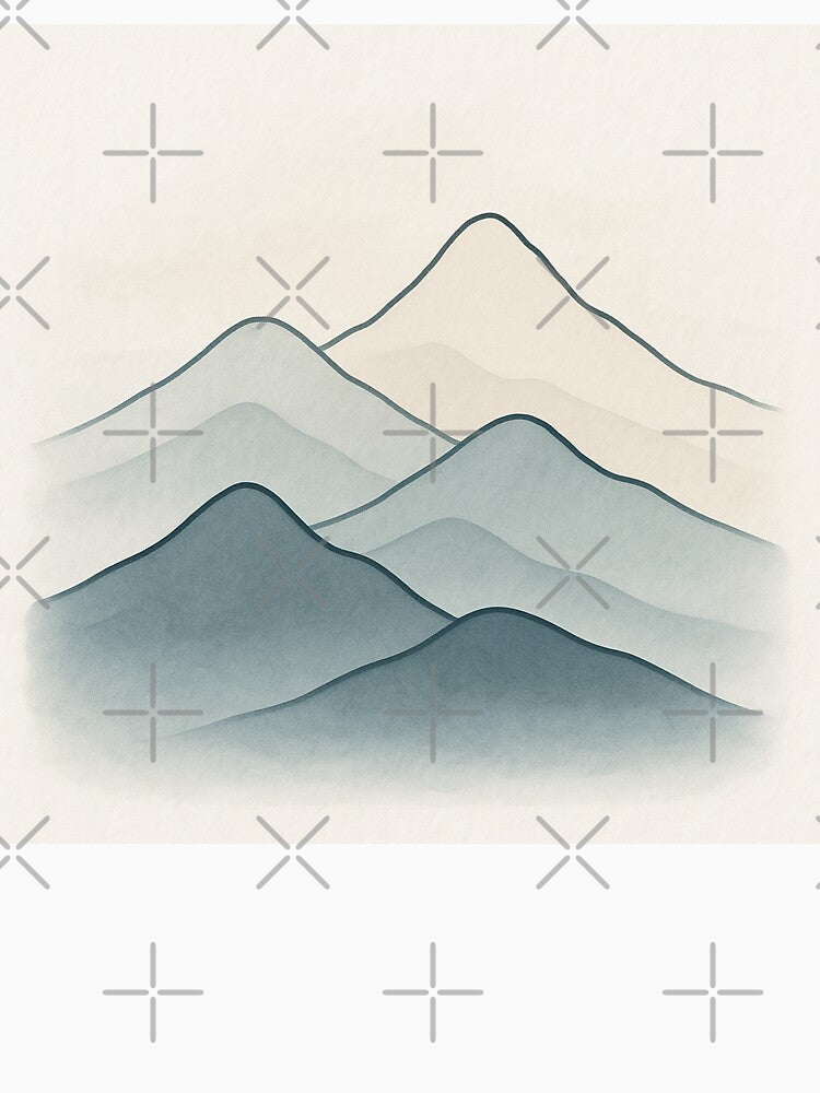 Minimalist Watercolor Mountain by Fernova T-Shirts, Hoodie, Sweatshirt | BlankRebels.com (Image 3)