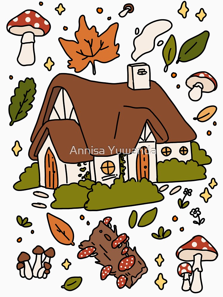 Cute Cottagecore Illustration Fall Autumn Season #2 by Annisa Yuwanda T-Shirts, Hoodie, Sweatshirt (Image 3)