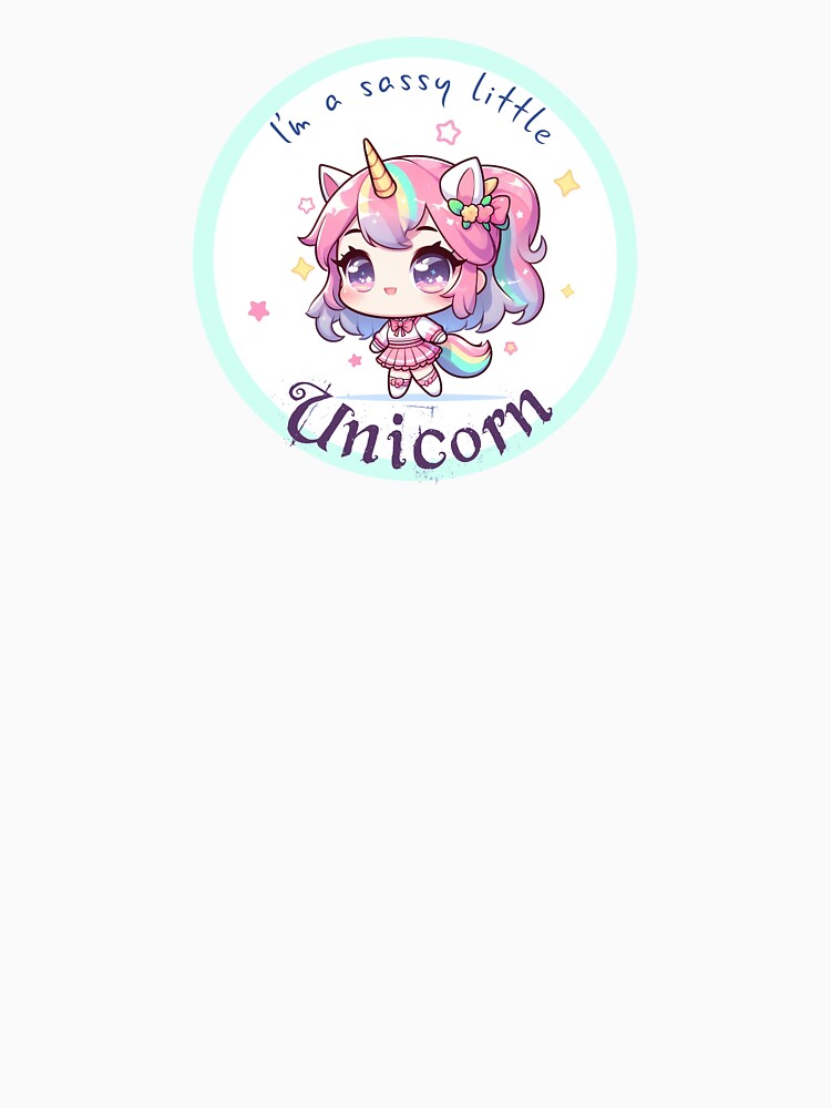 Cute Sassy Little Unicorn by Thehatinthecat T-Shirts, Hoodie, Sweatshirt | BlankRebels.com (Image 3)