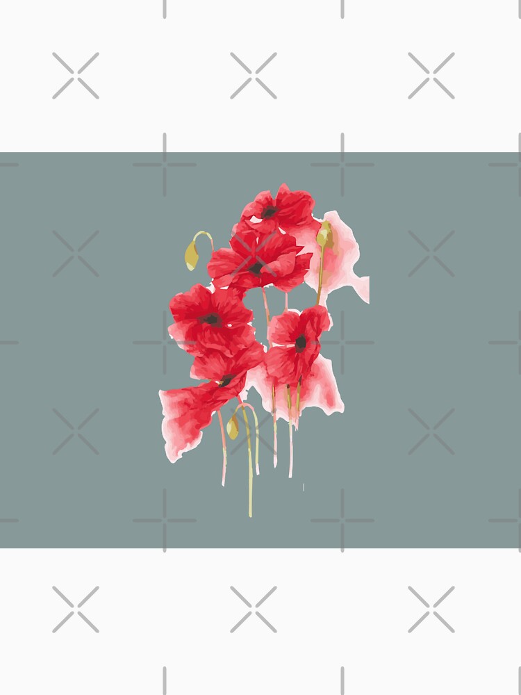 aesthetic red flower by Uzma Mahyudin T-Shirts, Hoodie, Sweatshirt | BlankRebels.com (Image 3)