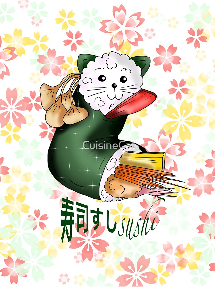 sushi roll cute cat rice by CuisineCat T-Shirts, Hoodie, Sweatshirt | BlankRebels.com (Image 3)