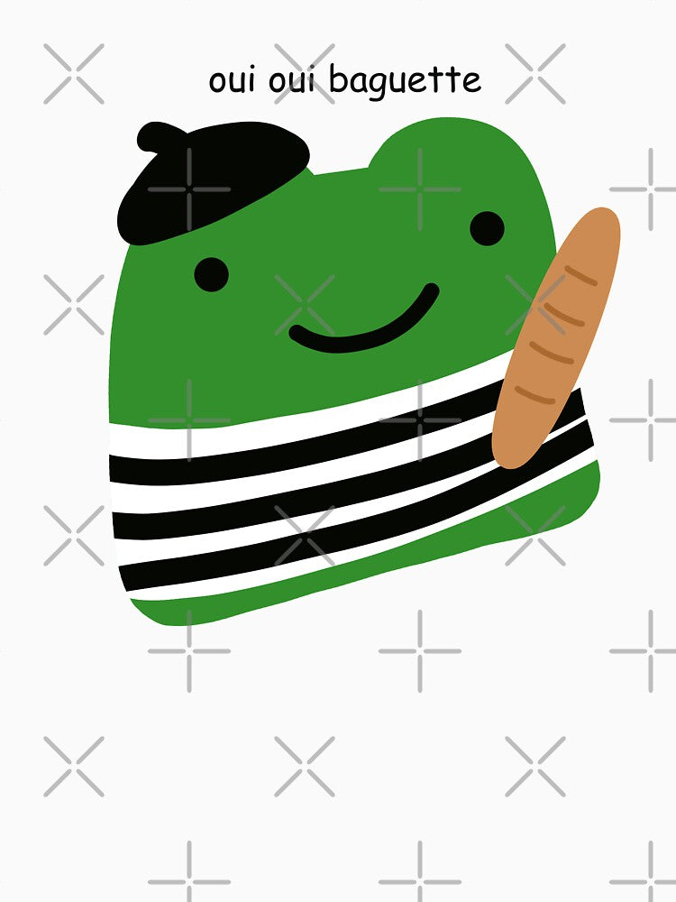 oui oui baguette french frog by naanlin T-Shirts, Hoodie, Sweatshirt | BlankRebels.com (Image 3)