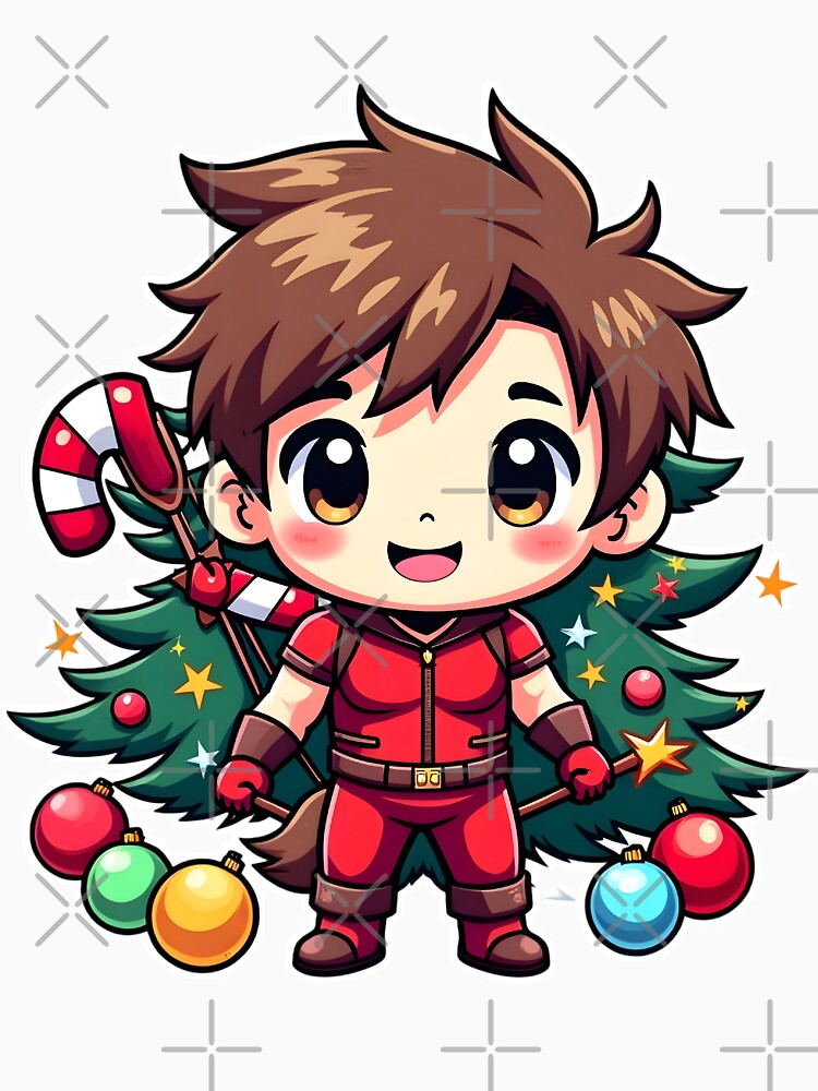 Festive Chibi Hero Christmas - Cute Holiday Superhero Art by IMMIX Store T-Shirts, Hoodie, Sweatshirt (Image 3)