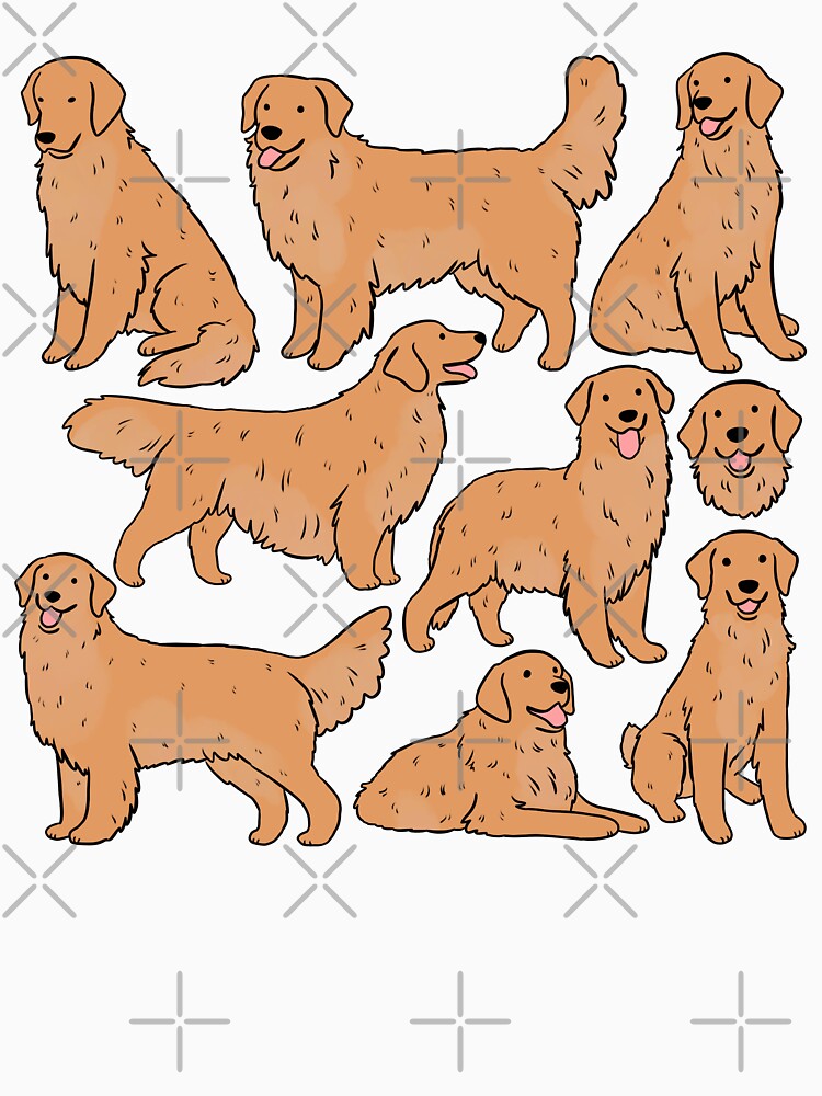 Golden Retriever Cute Pattern T-Shirts, Hoodie, Sweatshirt
