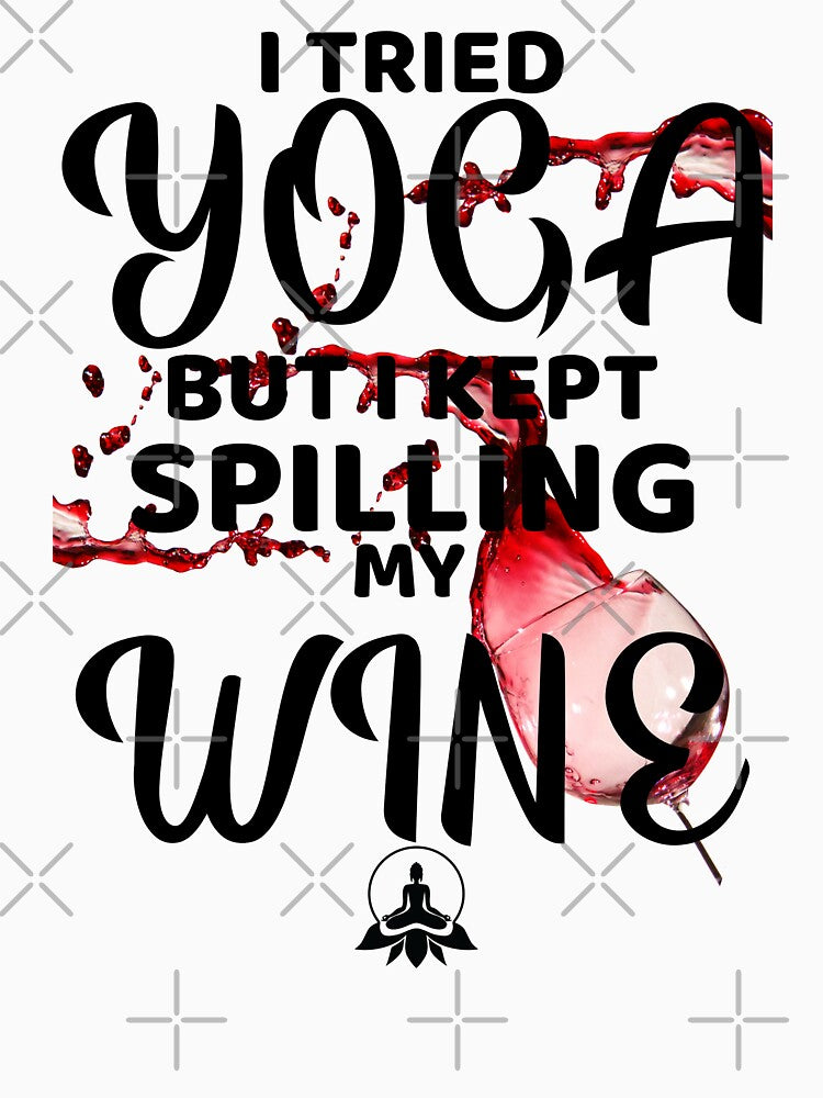Yoga and Red Wine, Try Yoga, Fitness Fun by BitcoinBros T-Shirts, Hoodie, Sweatshirt | BlankRebels.com (Image 3)