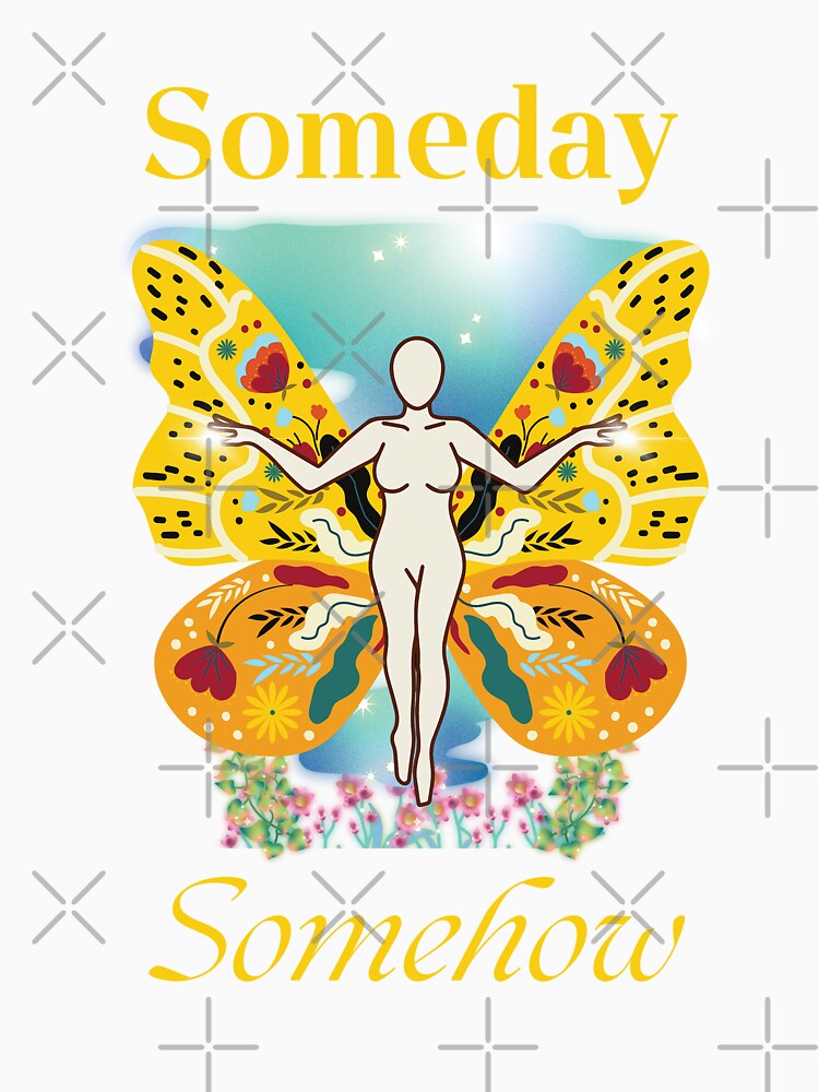 Someday, somehow- Bloom Y2K blue butterfly aesthetic by studioarchive T-Shirts, Hoodie, Sweatshirt (Image 3)