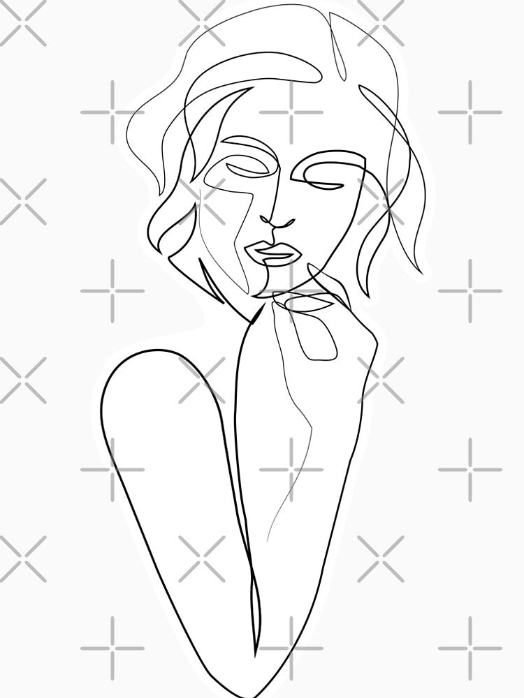 Portrait of a thinker - Minimal line art by InspiRin T-Shirts, Hoodie, Sweatshirt | BlankRebels.com (Image 2)