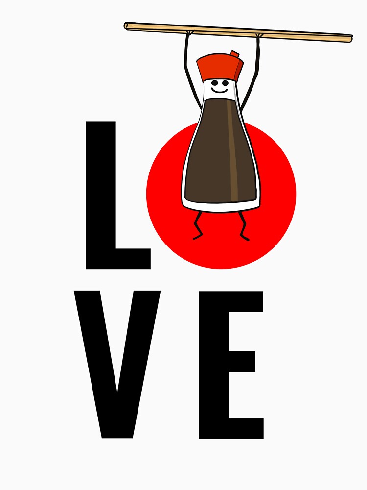 Sushi Sushi - Love Shirt with Soy Bottle - Sushi Lover Gift - Love Tee (Image 2)