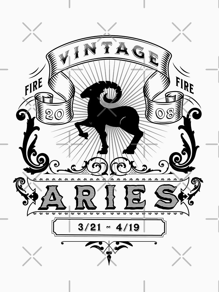 The Zodiac Sign of Aries Black and White 2008 by rhombusOnion T-Shirts, Hoodie, Sweatshirt | BlankRebels.com (Image 3)