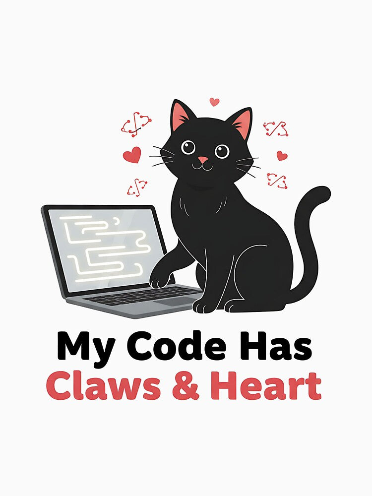My Code Has Claws & Heart – Black Cat Web Developer Valentine by Muzgle T-Shirts, Hoodie, Sweatshirt (Image 3)