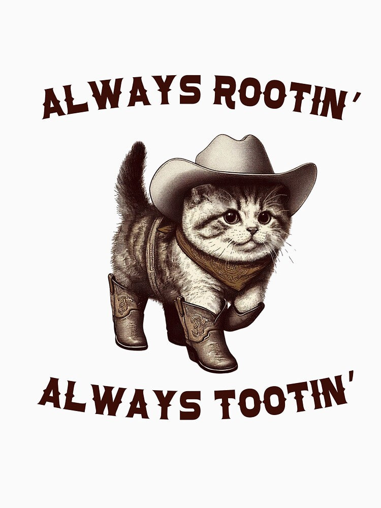 Rootin' Tootin' Cowboy Cat in Boots - Western Feline Fun Illustration by Neopian Eagle T-Shirts, Hoodie, Sweatshirt (Image 3)