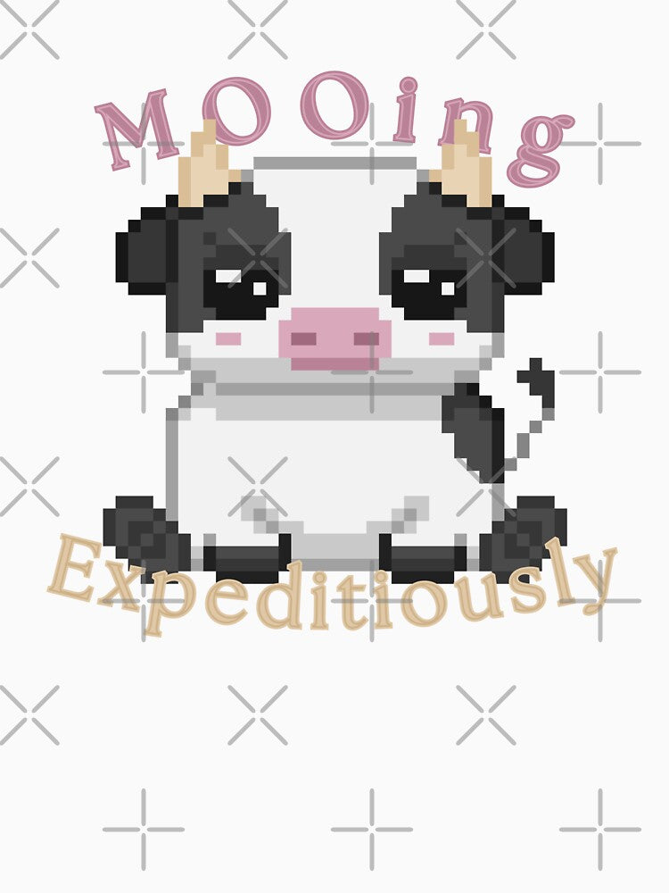 MOOing Expeditiously Pixel Art | Cozy Meme Plush by JAVbyBR