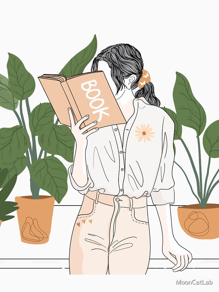 Boho Woman reading a book by MoonCatLab T-Shirts, Hoodie, Sweatshirt | BlankRebels.com (Image 3)
