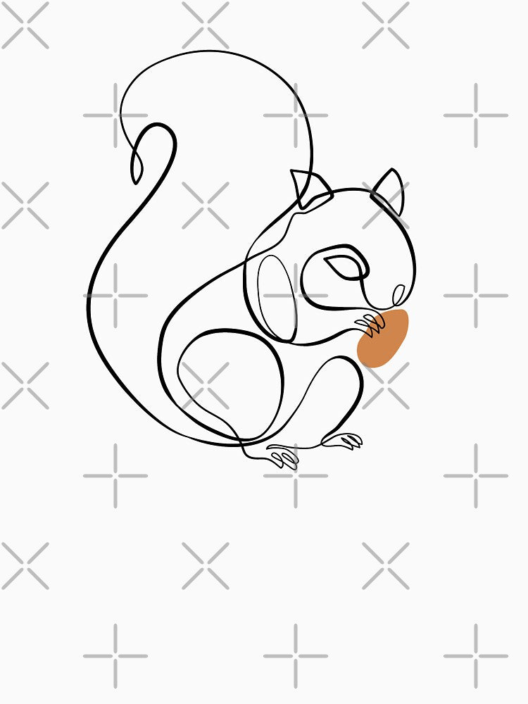 Squirrel - Minimal line art by InspiRin T-Shirts, Hoodie, Sweatshirt | BlankRebels.com (Image 3)