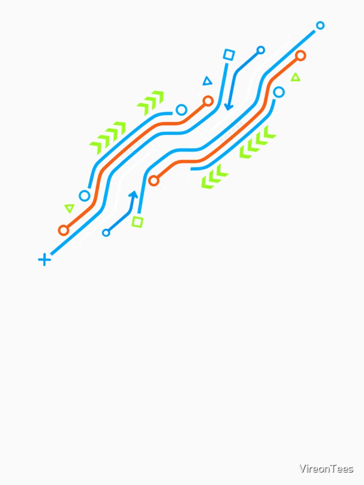 Gaming Flow Lines – Abstract Strategy & Control Illustration by VireonTees T-Shirts, Hoodie, Sweatshirt (Image 3)