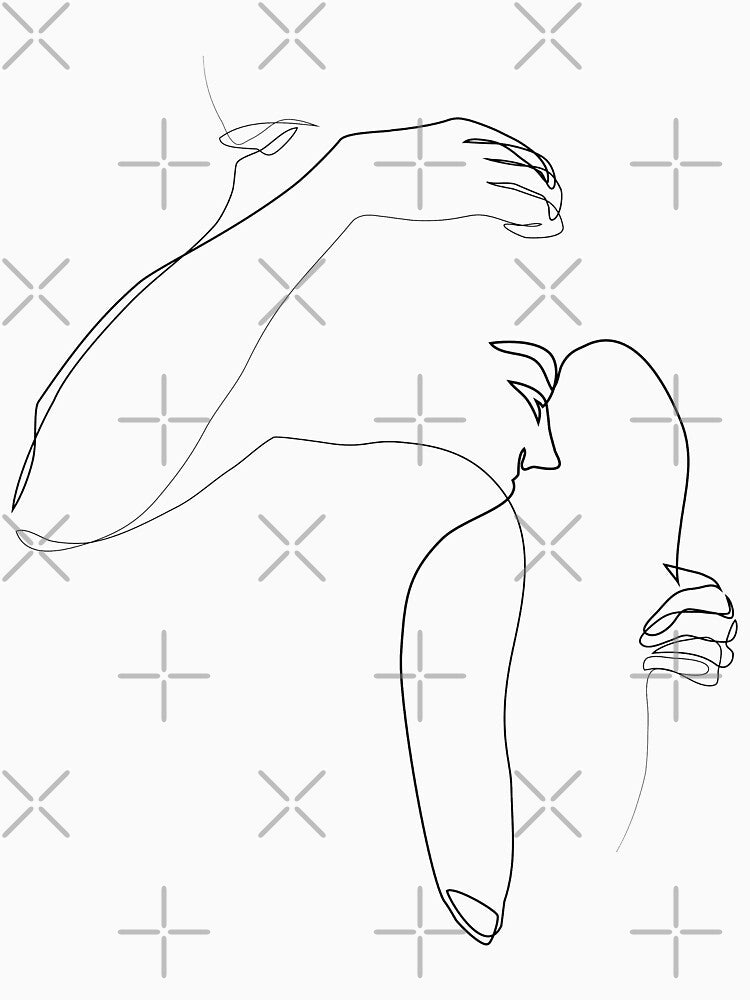 Hold me - Minimal line art by InspiRin T-Shirts, Hoodie, Sweatshirt | BlankRebels.com (Image 3)