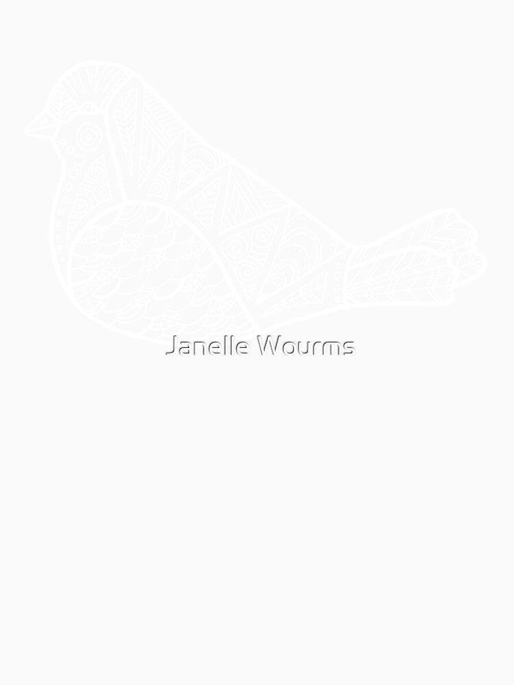 Color Me Bird : White on Gold by Janelle Wourms T-Shirts, Hoodie, Sweatshirt | BlankRebels.com (Image 3)