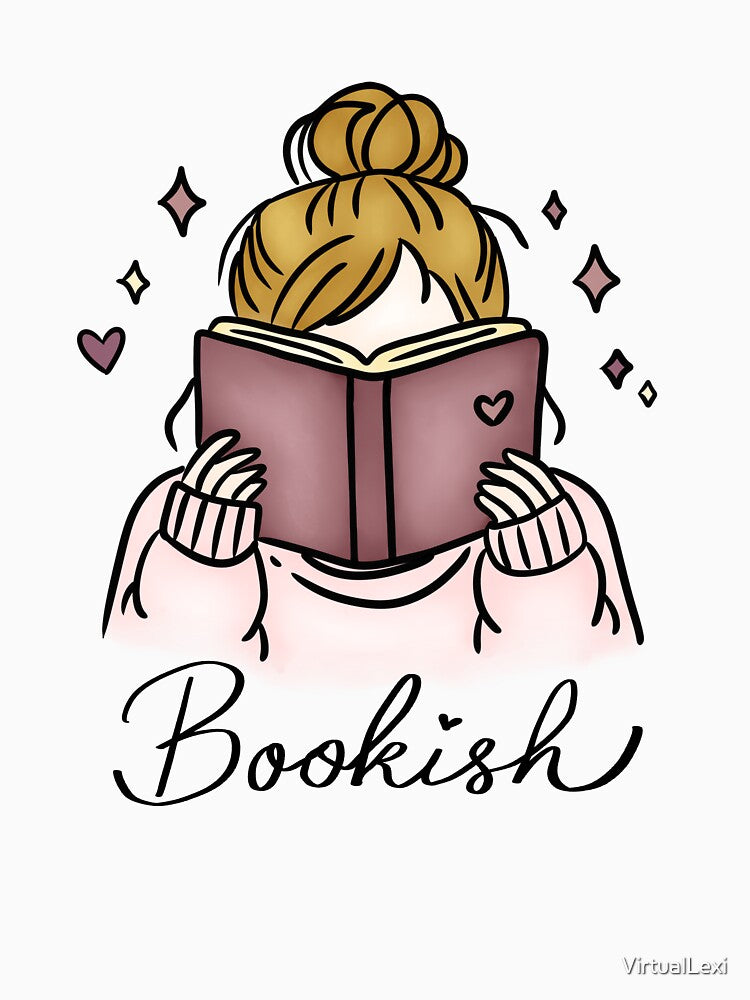 Bookish Girl Reading Cozy Books | Booktok Reader Aesthetic Illustration by VirtualLexi T-Shirts, Hoodie, Sweatshirt (Image 3)
