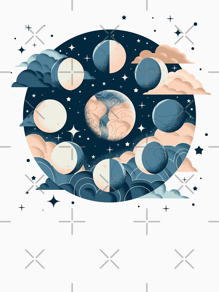 Moonlit Symphony: A Visual Guide to Moon Phases by enchantedrealm T-Shirts, Hoodie, Sweatshirt | BlankRebels.com (Image 3)